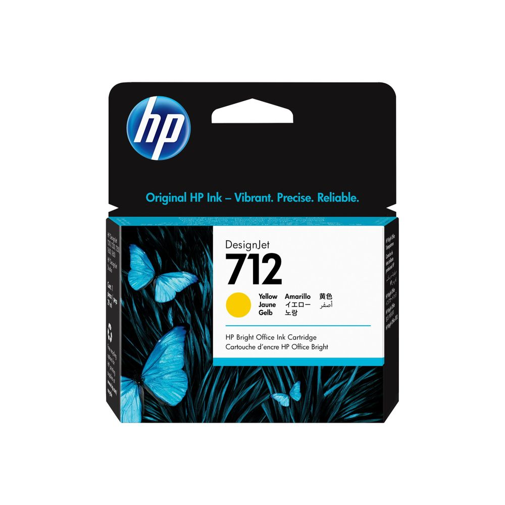 HP 712 29-ml Yellow DesignJet Ink Cartridge spremnik s tintom 1 kom Original Standardni prinos Žuto