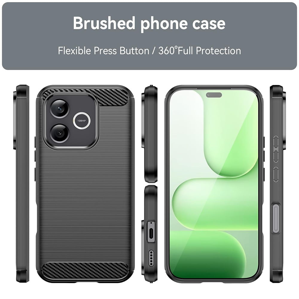 Techsuit Carbon Silicone maska za Honor 600 Lite – crna