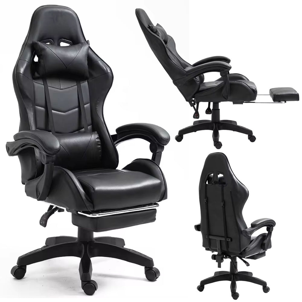 Gaming stolica sa osloncem za noge LE TOY - crna