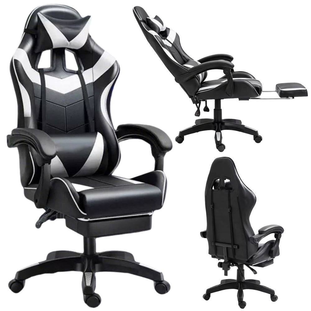Gaming stolica sa osloncem za noge LE TOY - bijela