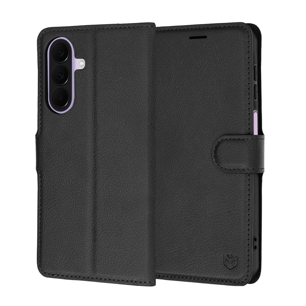 Techsuit Leather Folio preklopna maska za Samsung Galaxy A27 5G – crna