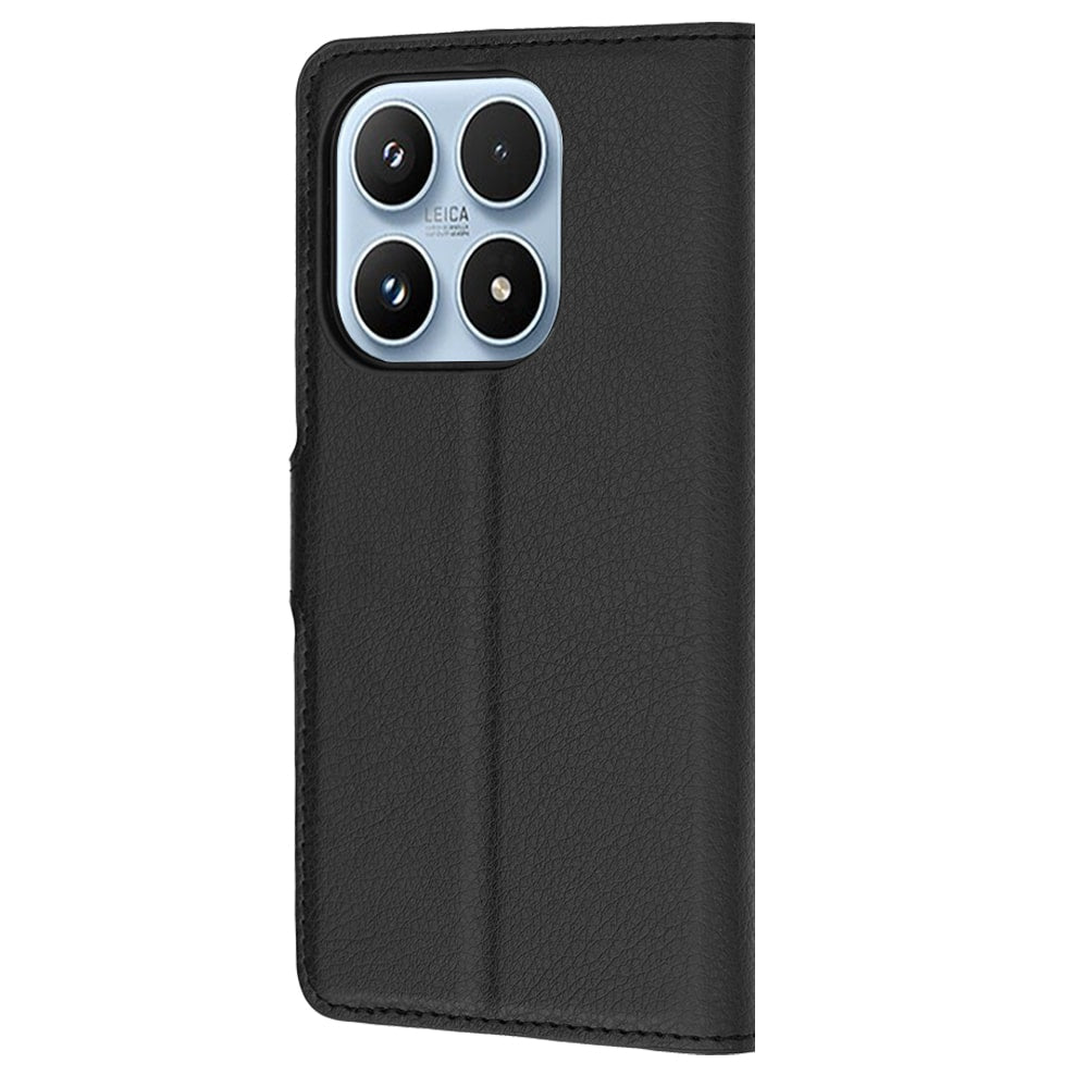 Techsuit Leather Folio preklopna maska za Xiaomi 17 – crna