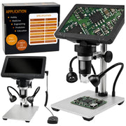 Educational Digital Microscope Remote Control Wired 1200X LCD 7 INCH HD Camera