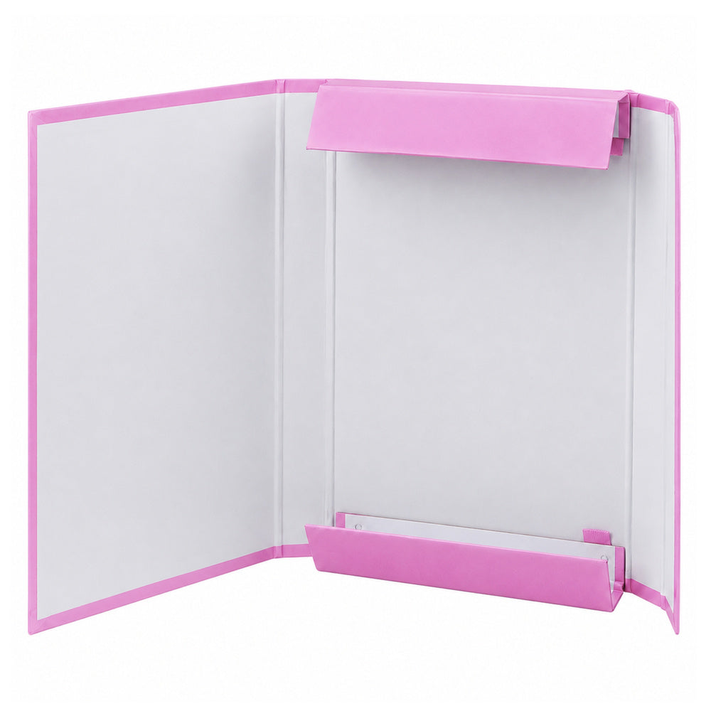 Folder for documents with elastic band, hard, office, pink, A4/4.5 cm