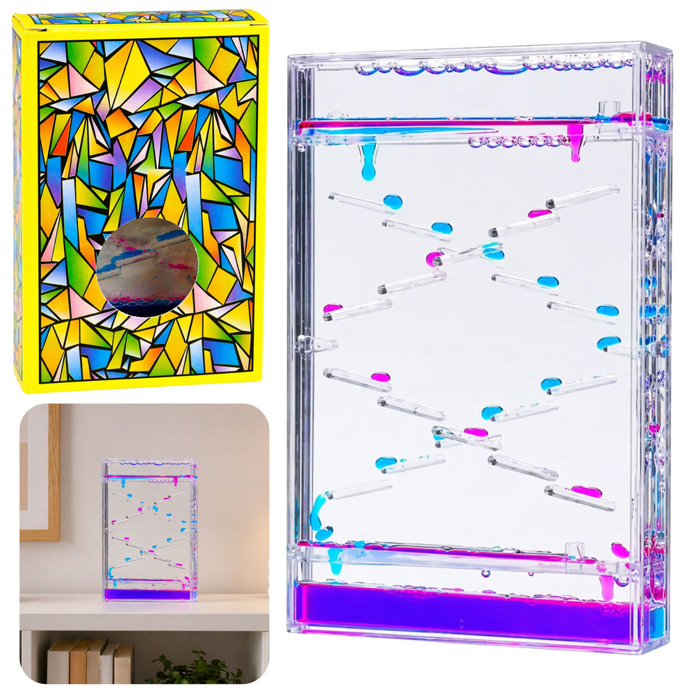 Liquid Hourglass Drops Decorative Timer Ornament Colorful Drops