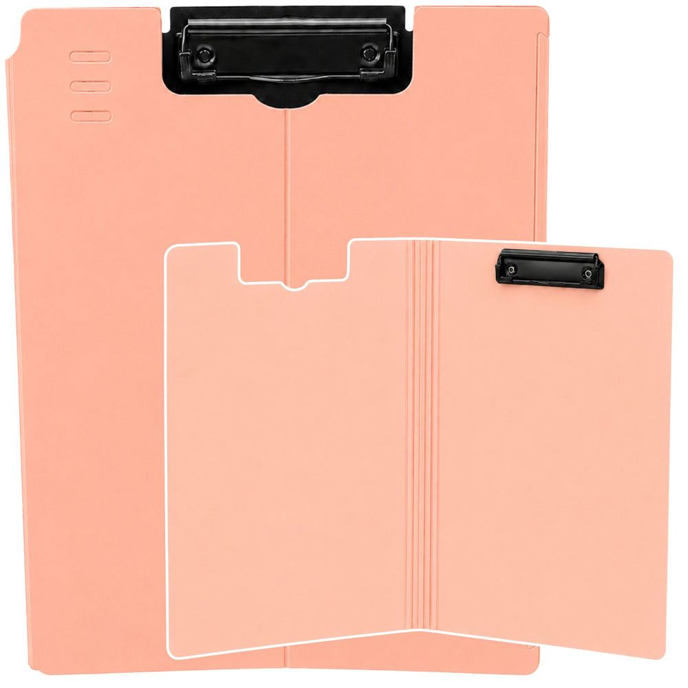 Clipboard Board With Cover Metal Clip A4 Plastic Office Pink
