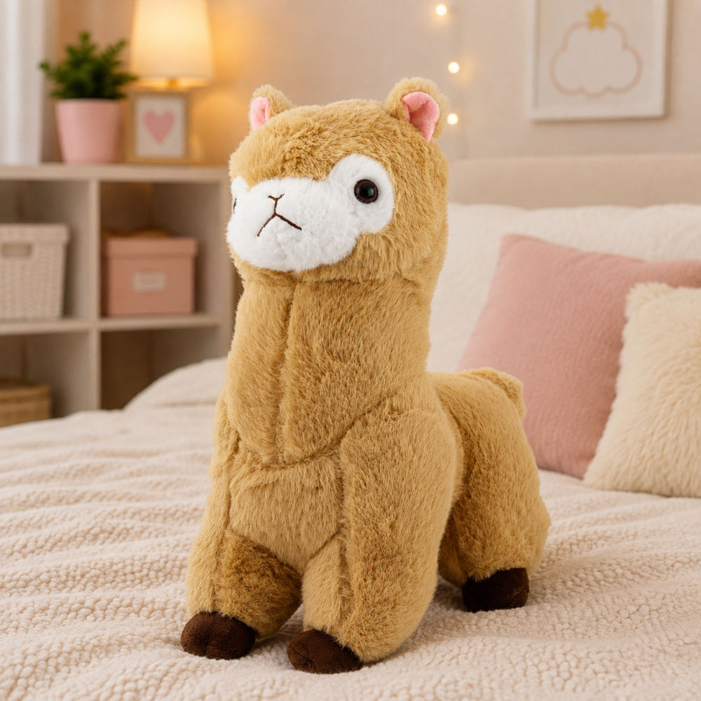 Plush Alpaca Llama Plush Toy Cuddly Toy Soft Fur Cream 28 cm