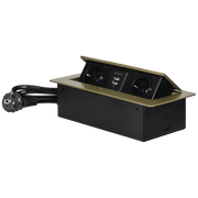 Orno Produžni kabel sa 2 x Schuko utičnice + 2 x USB, ugradbena - OR-AE-13126(GS)/BR
