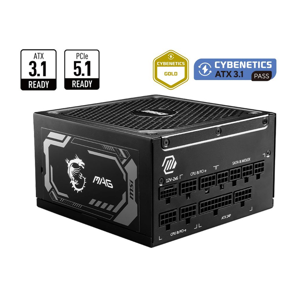 MSI MAG A1250GL PCIE5 jedinica za napajanje 1250 W 24-pin ATX ATX Crno