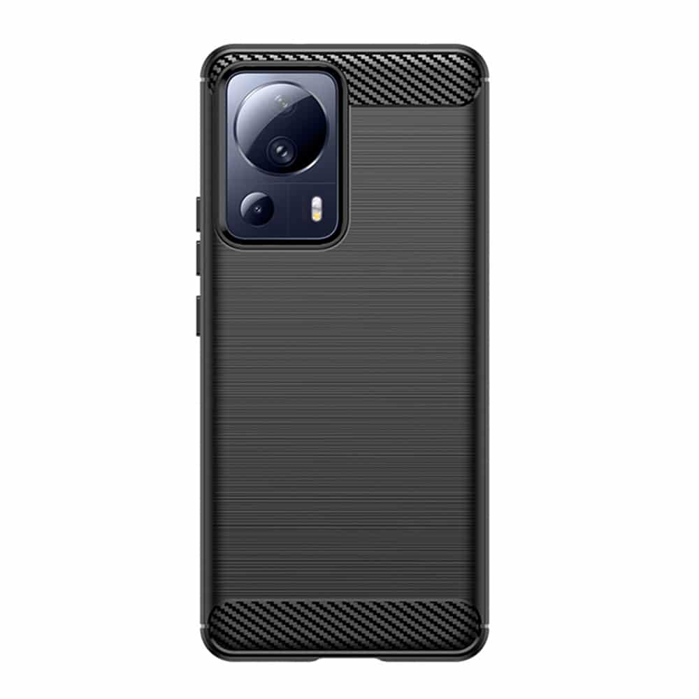 Techsuit Carbon Silicone maska za Xiaomi 13 Lite – crna