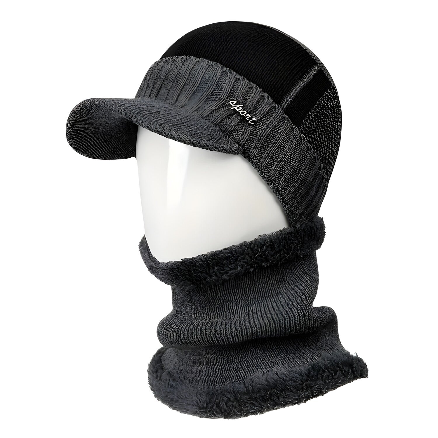 Zimska kapa sa šiltom i rubcem - Siva KP37370