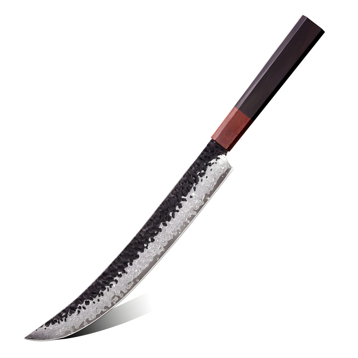 Damaskovski kuhinjski nož AO-37381 - Slicer / Smeđa KP37381