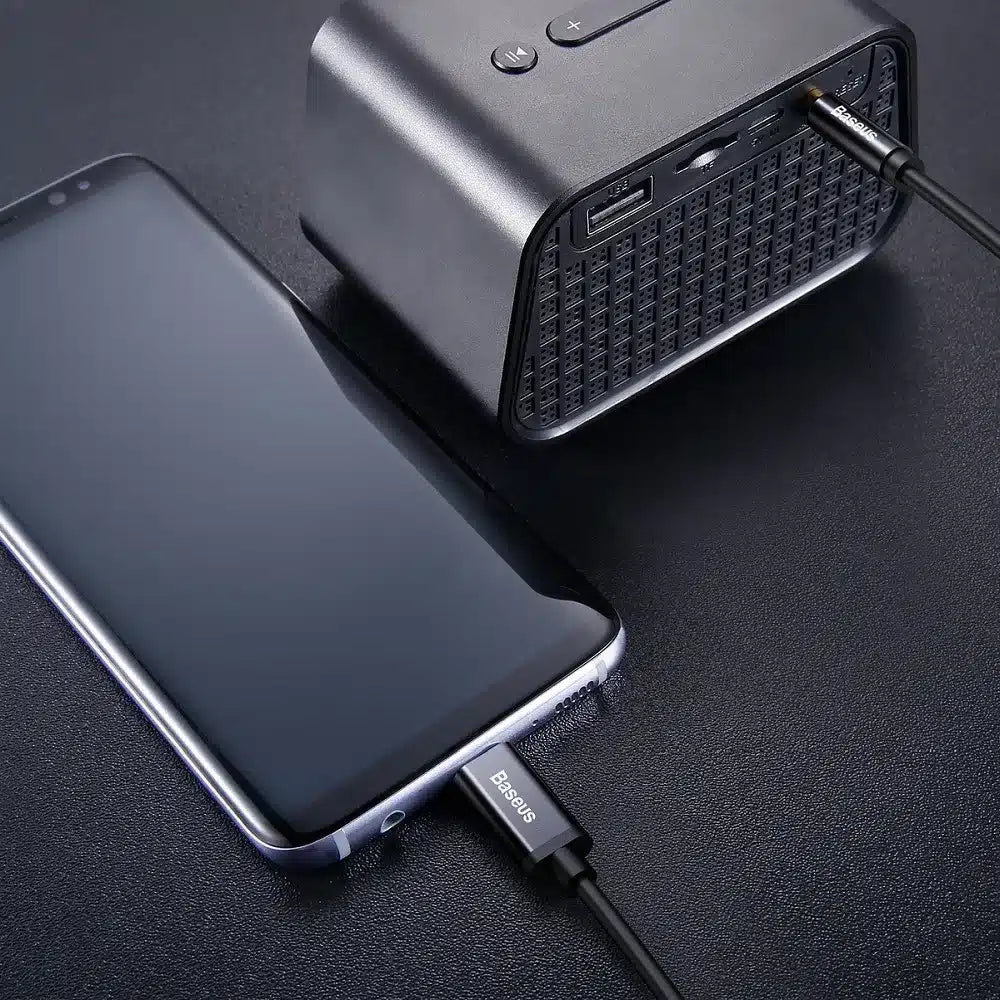 BASEUS Yiven Type-C muški na 3,5 muški audio kabel M01 crni CAM01-01