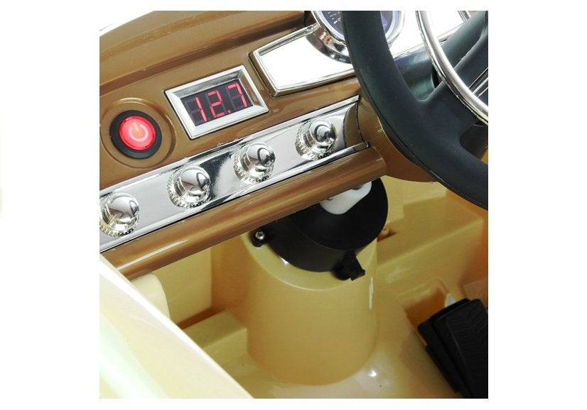 Licencirani auto na akumulator Mercedes 300S - bež/lakirani