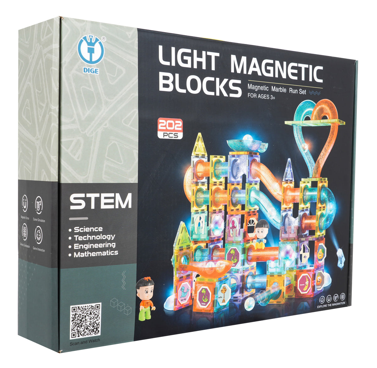 Magnetni blokovi LUM - 202 elemenata