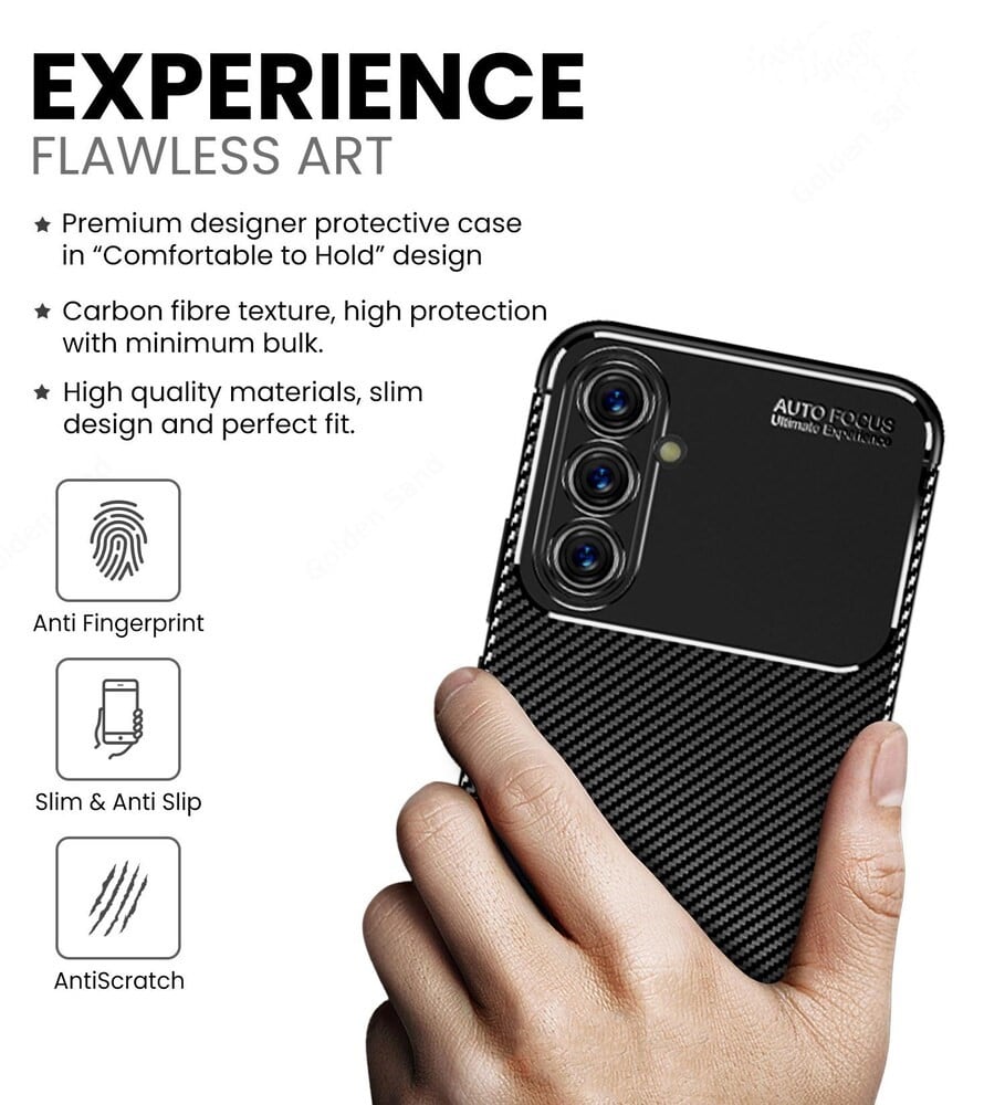 CARBON PREMIUM maska za SAMSUNG GALAXY A54 5G crna