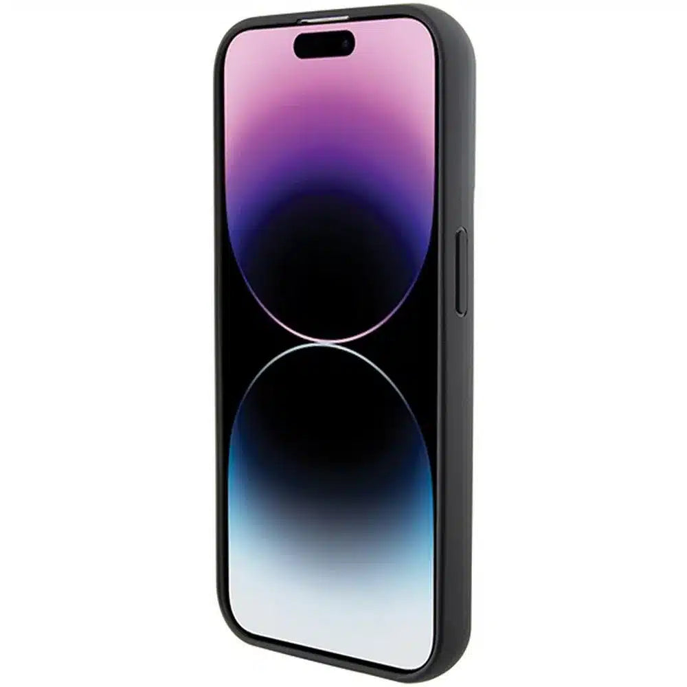 Originalna torbica KARL LAGERFELD Hardcase KLHCP14XGSACHPK za iPhone 14 Pro Max (Gripstand Saffiano choupette PIN / crna