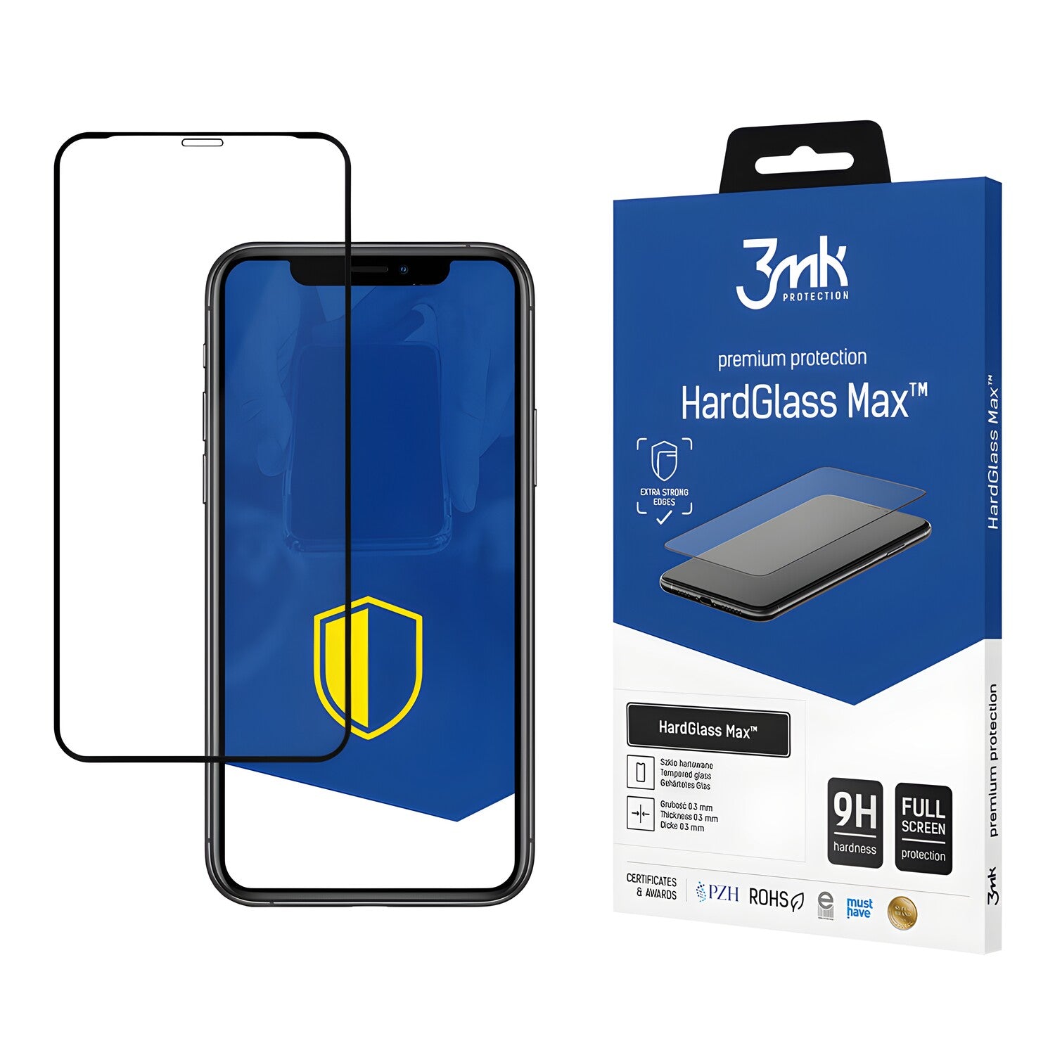 3mk HardGlass Max - zaštitno staklo za Apple iPhone XS Max/iPhone 11 Pro Max - Crna KP20893