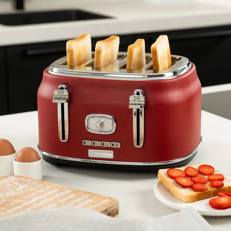 Westinghouse Retro Red 4 Slice Toaster