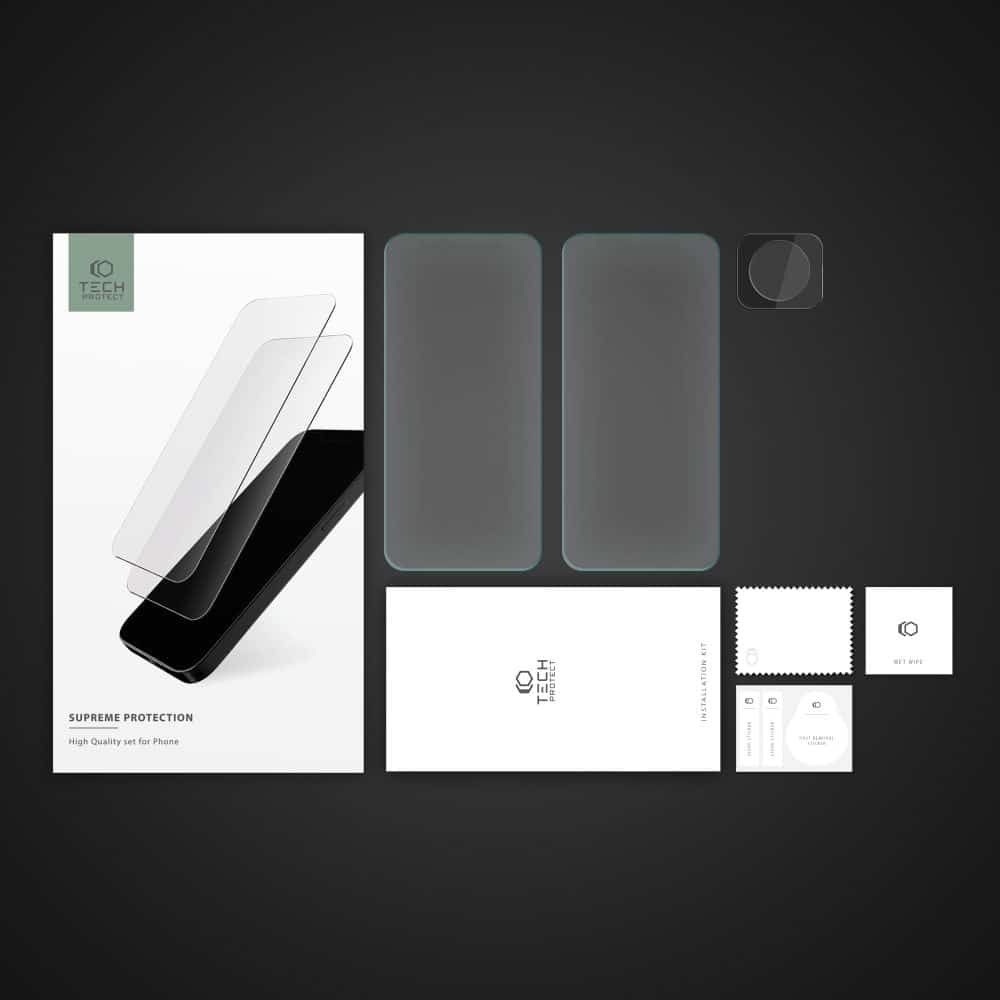 TECH-PROTECT SUPREME SET KALJENO STAKLO+STAKLO ZA KAMERU ZA XIAOMI 12T PRO CLEAR