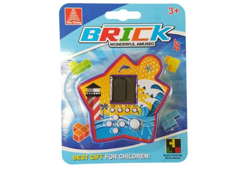 Brick Game Electronic Tetris Portable Star Purple