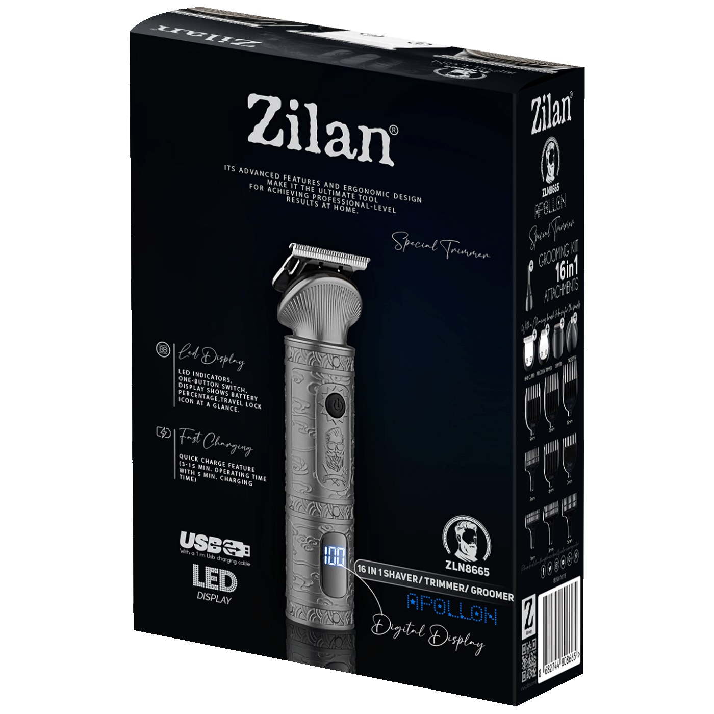 Zilan Aparat za šišanje, brijanje, trimer, 16u1 - ZLN8665 Apollon
