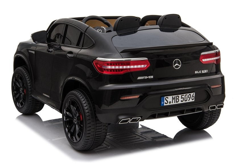 Licencirani auto na akumulator Mercedes GLC 63S QLS MP4 - dvosjed - crni/lakirani