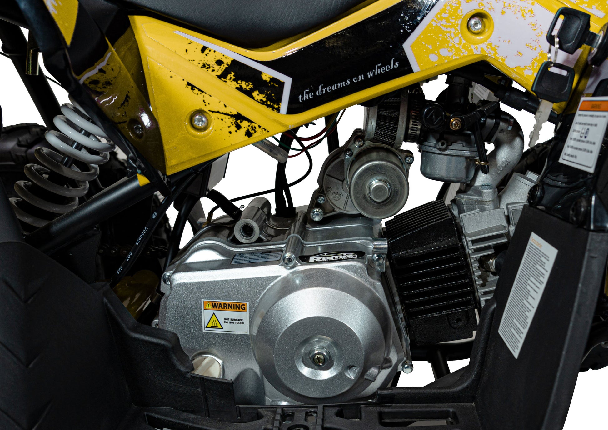Quad na benzin RENEGADE HighPer 110CC Combustion - žuti