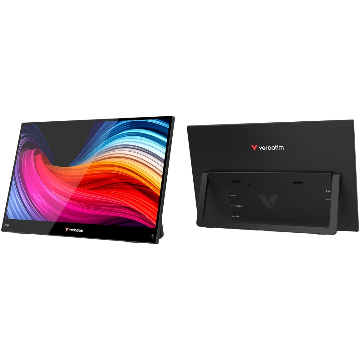 Verbatim Portable 14" FHD Touch Monitor LIGHT Prijenosni monitor Crno 35,6 cm (14") LCD 1920 x 1080 pikseli