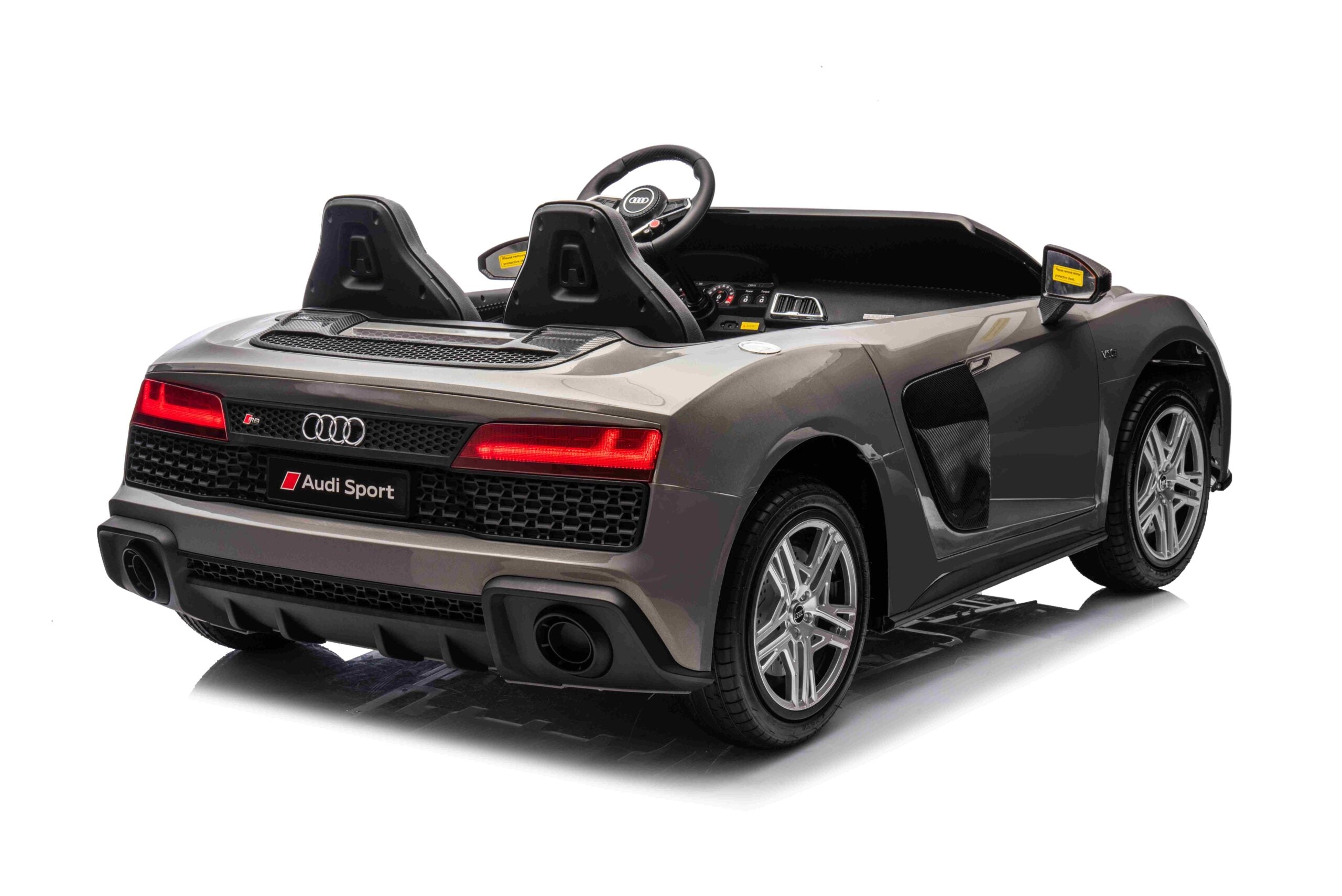 Licencirani auto na akumulator Audi R8 Spyder LIFT - dvosjed - sivi