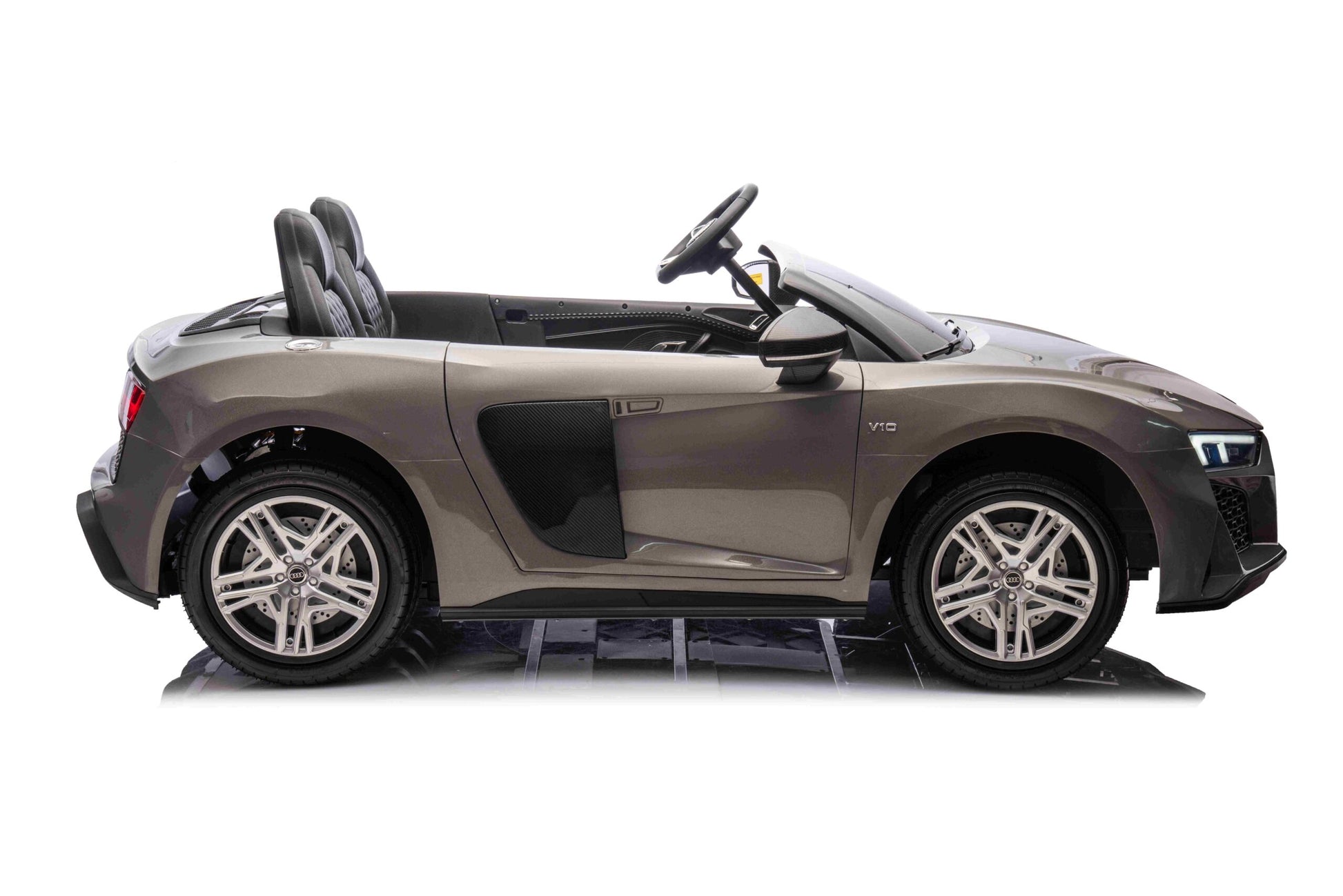 Licencirani auto na akumulator Audi R8 Spyder LIFT - dvosjed - sivi