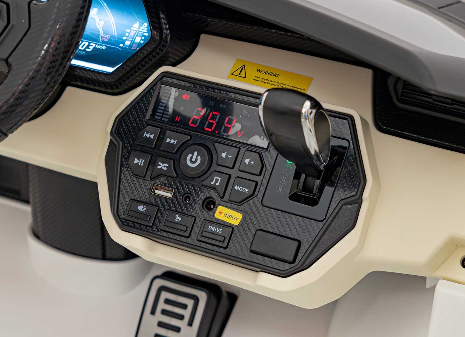 Licencirani auto na akumumulator Lamborghini SIAN 4x100W - dvosjed - bijeli