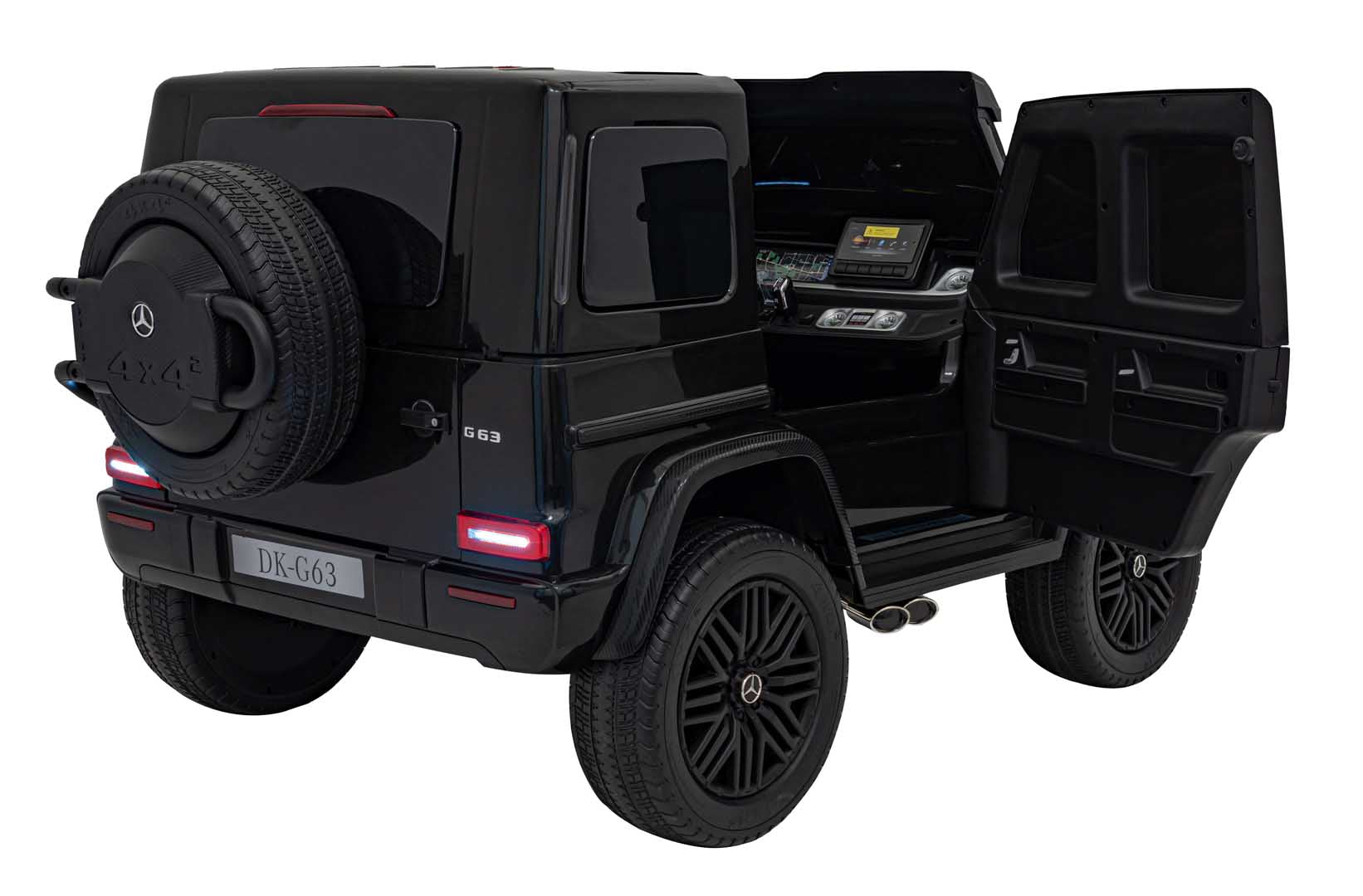 Licencirani auto na akumulator Mercedes Benz G63 AMG XXL 4x4 - dvosjed - crni