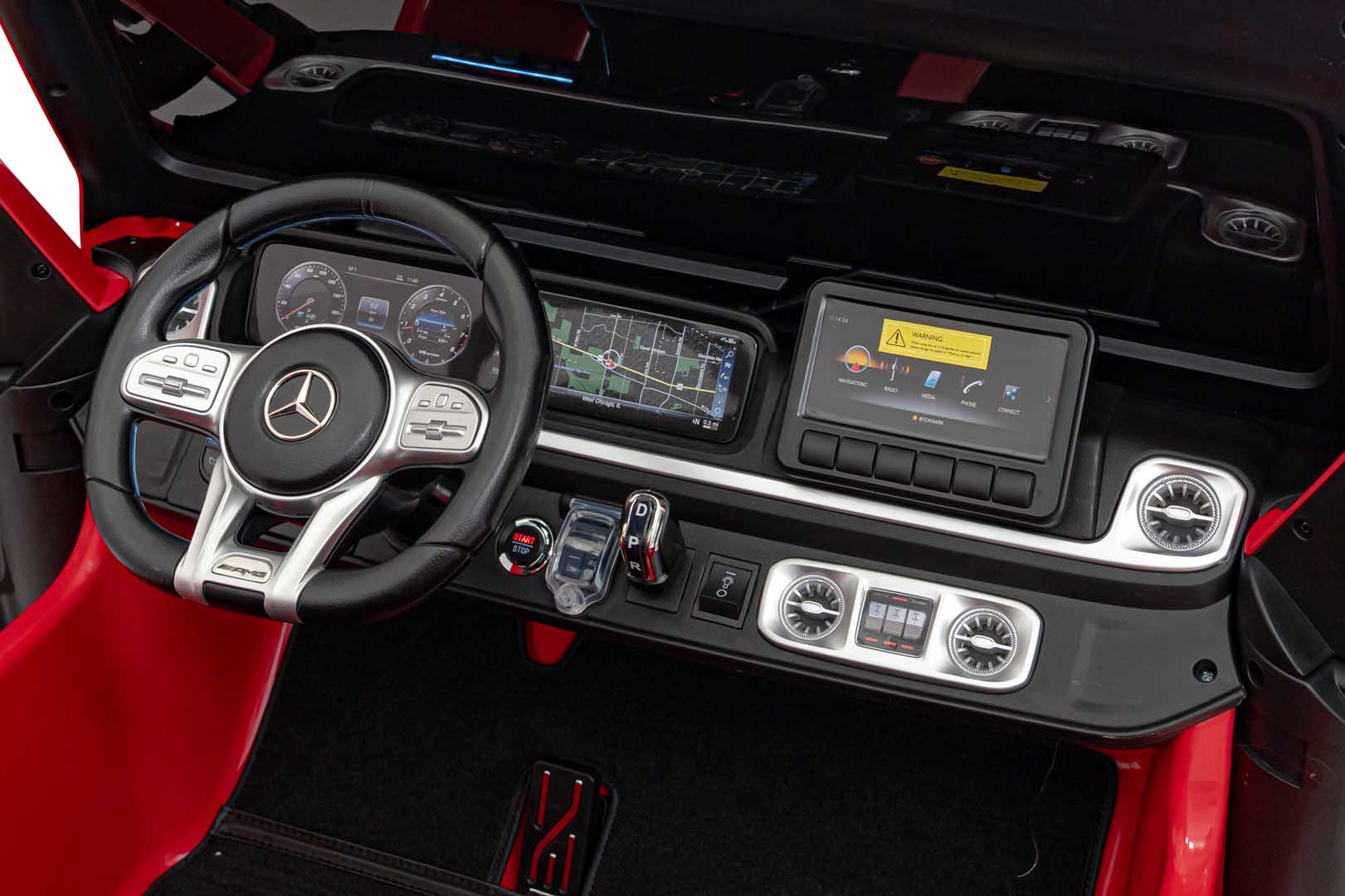 Licencirani auto na akumulator Mercedes Benz G63 AMG XXL 4x4 - dvosjed - crveni