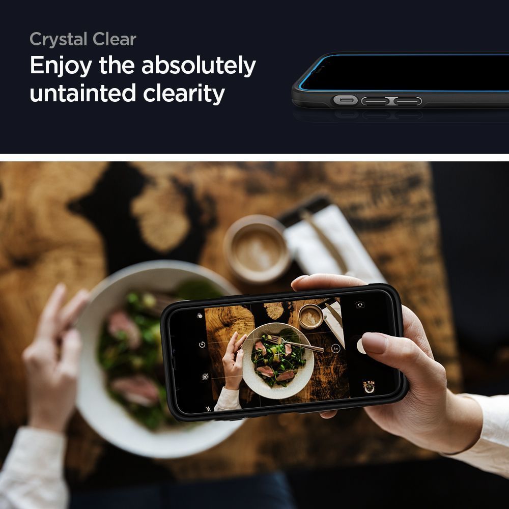 SPIGEN KALJENO STAKLO GLASS FC ZA IPHONE 12 PRO MAX CRNO