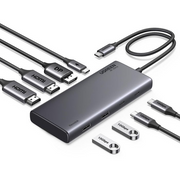Ugreen 35625 sučelje čvorišta USB Tip-C 10000 Mbit/s Sivo