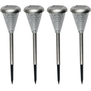 home Solarna vrtna LED lampa, metal/staklo, set 4 komada, 300 mAh - MX 811/4
