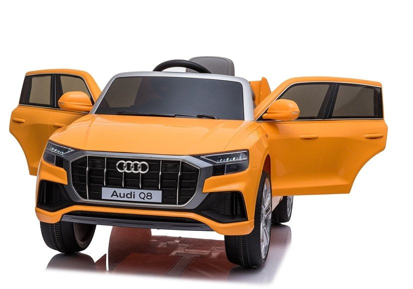 Licencirani auto na akumulator Audi Q8 - žuti/lakirani