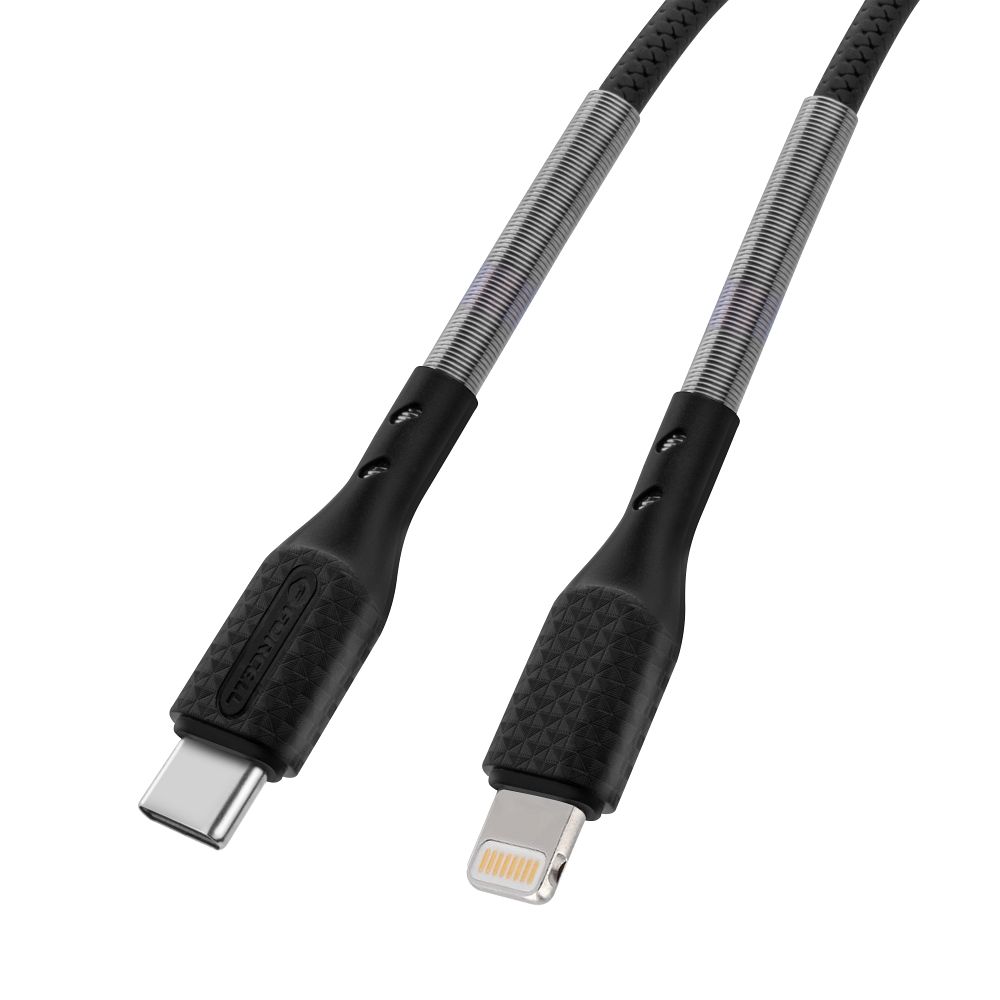 FORCELL Karbonski kabel Type- C na Lightning 8-pin Power Delivery PD27W CB-01C crni 1 metar
