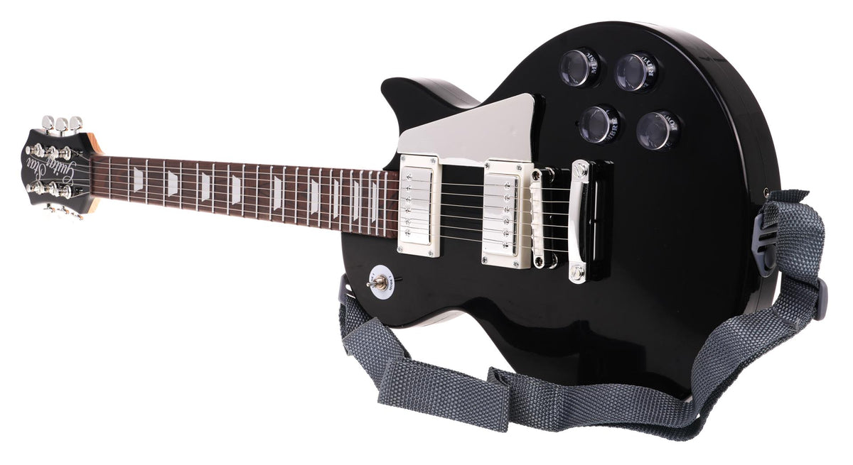Dječja gitara + mikrofon spojen na instrument - crni