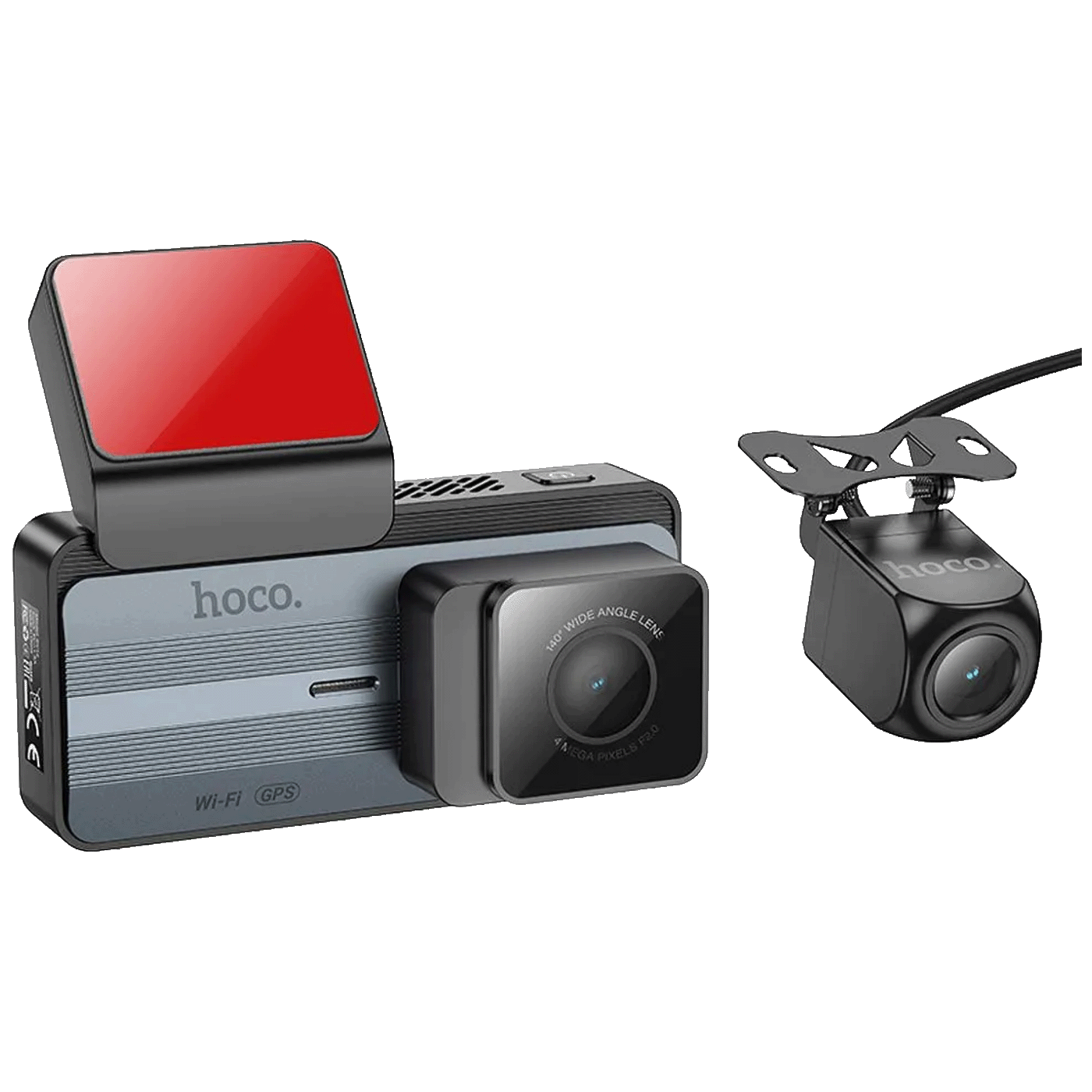 hoco. Auto kamera, 4 Mpxiel, Dual Camera, 2K, GPS, WiFi - DV12