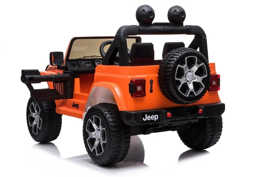 Licencirani auto na akumulator Jeep Rubicon 4x4 - narančasti