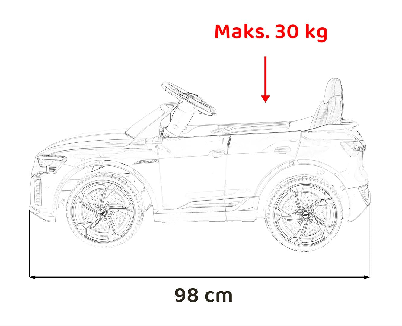 Licencirani auto na akumulator Audi SQ8 - sivi