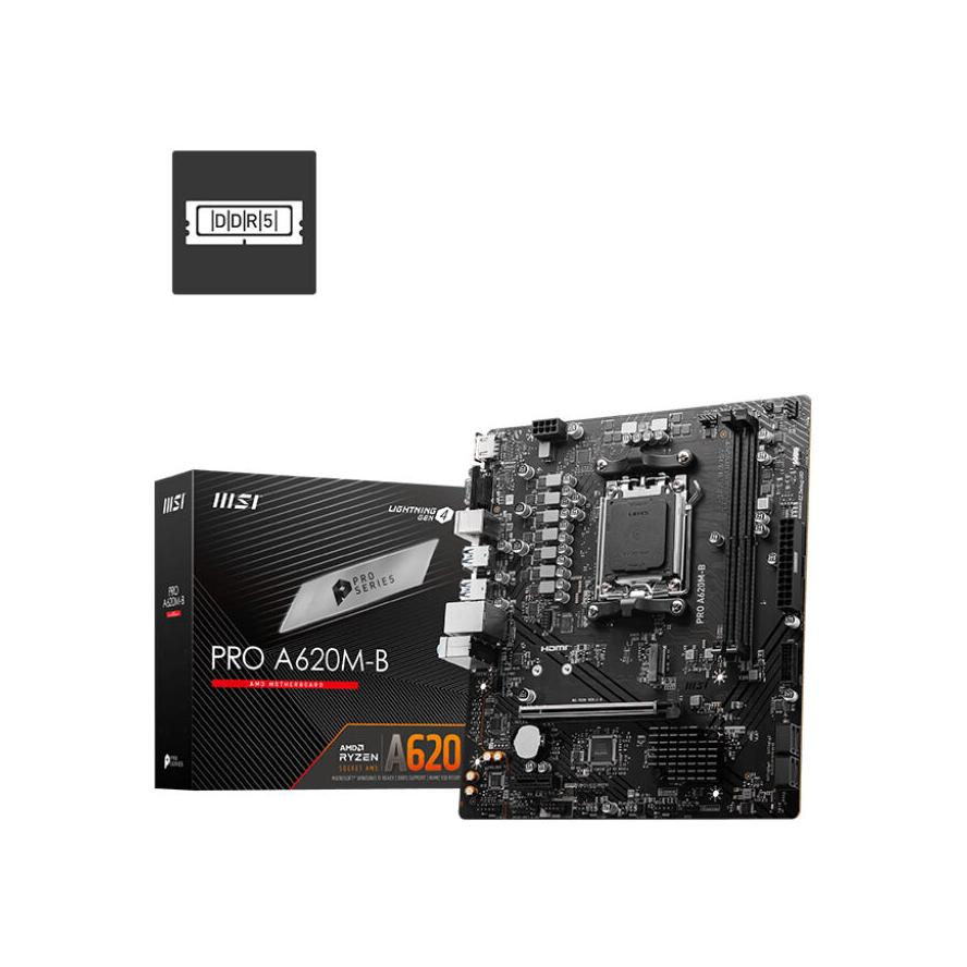 MSI PRO A620M-B matična ploča AMD A620 Utor AM5 Mikro ATX