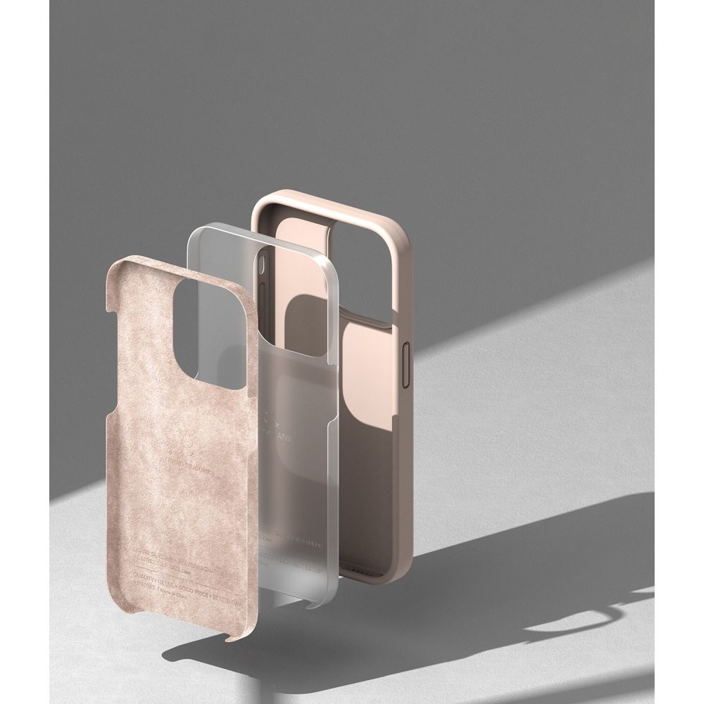 RINGKE SILICONE MASKA ZA IPHONE 14 PRO PINK SAND