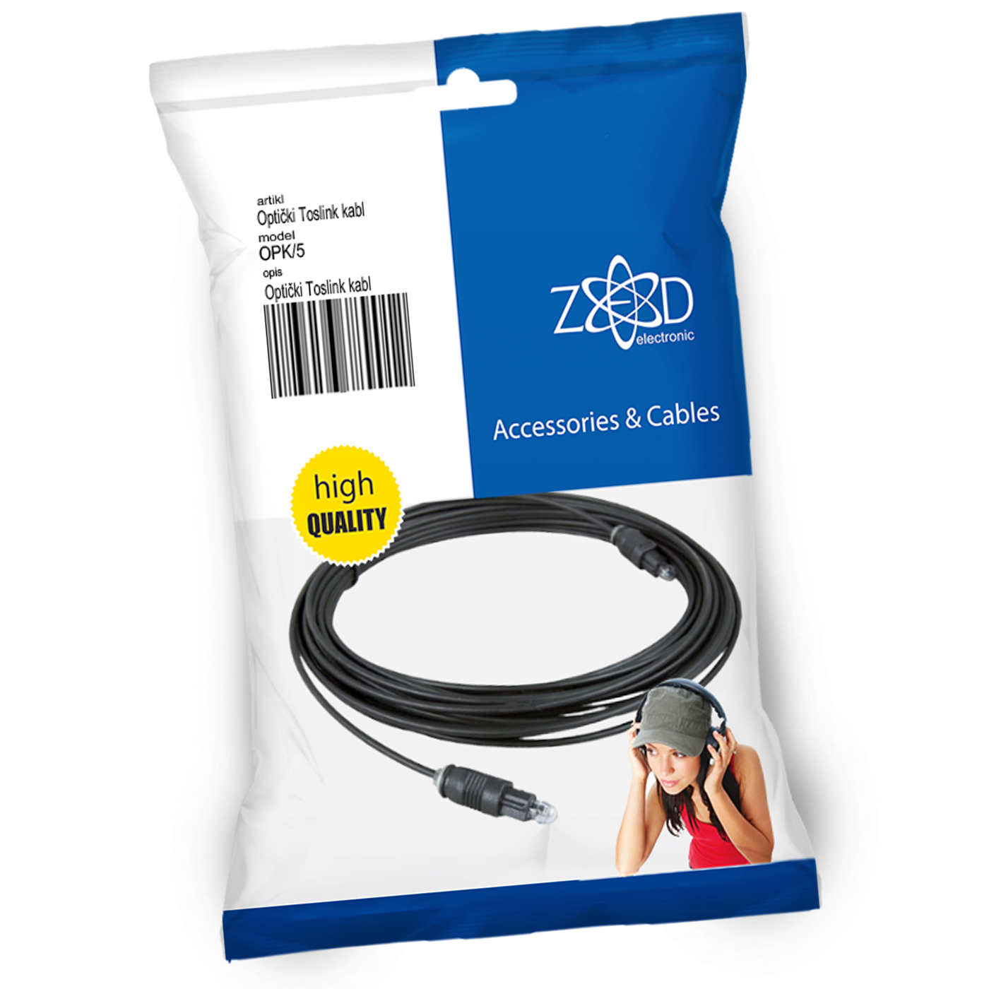 ZED electronic Optički Toslink kabel 5 metara, extra kvaliteta - OPK/5