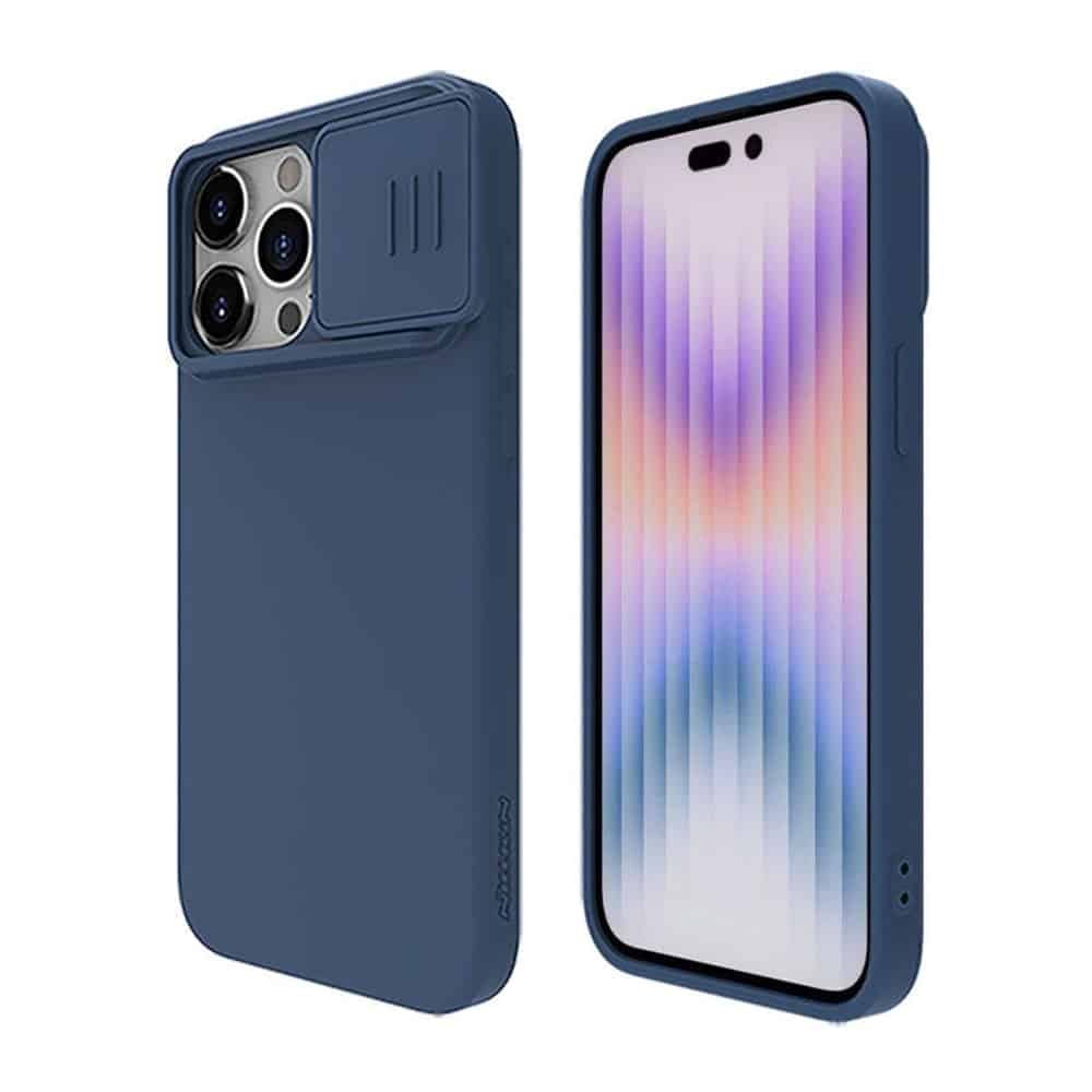 Nillkin - CamShield Silky MagSafe Silicone maska za iPhone 15 Pro Max - Midnight Blue