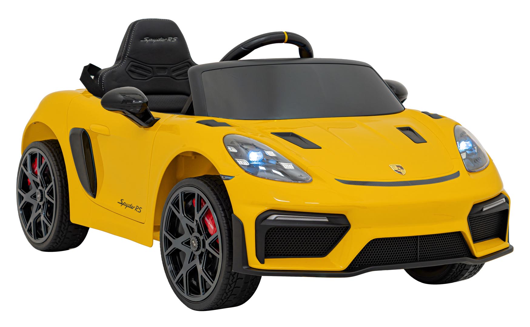 Licencirani auto na akumulator Porsche 718 - žuti/lakirani