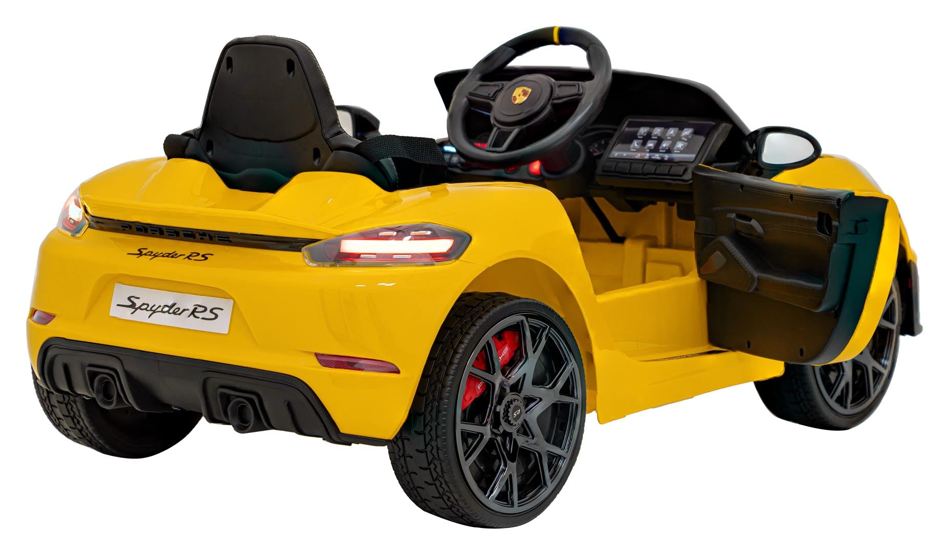 Licencirani auto na akumulator Porsche 718 - žuti/lakirani