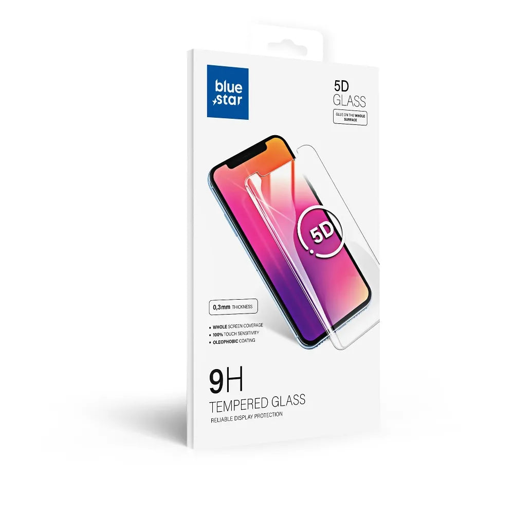 Blue Star Kaljeno staklo za iPhone X / iPhone XS / iPhone 11 Pro 5D Full Cover crno